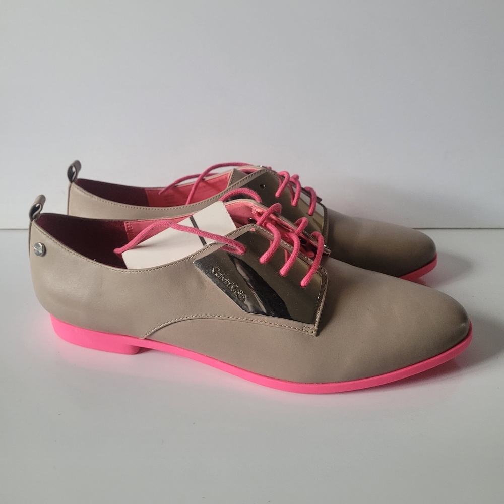 Calvin Klein Kelcey Leather Oxfords